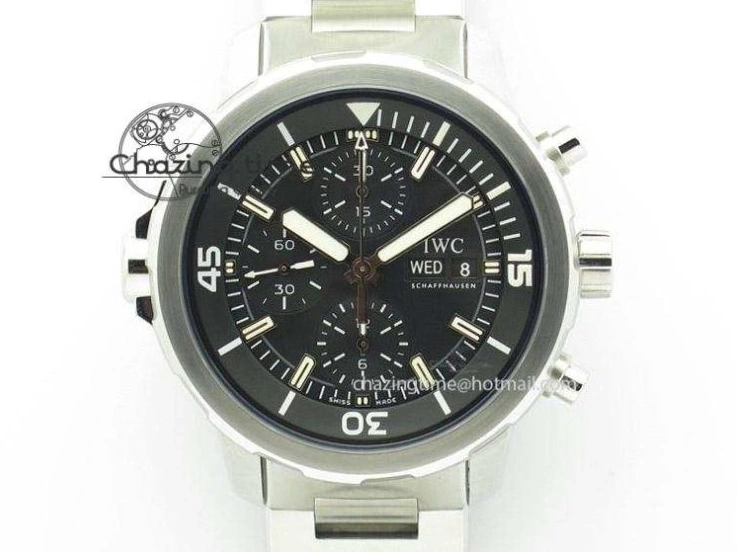 MIROTIME 0314 Classic Aquatimer Chrono IW376803 V6F 1:1 Best Edition Black Dial On SS Bracelet A 7361